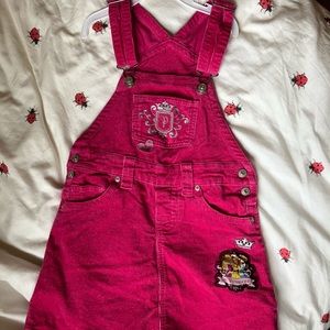 Disney Girl Corduroy Overall Jumper Dress | Sz 7/8